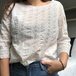 Beautiful white eyelet blouse